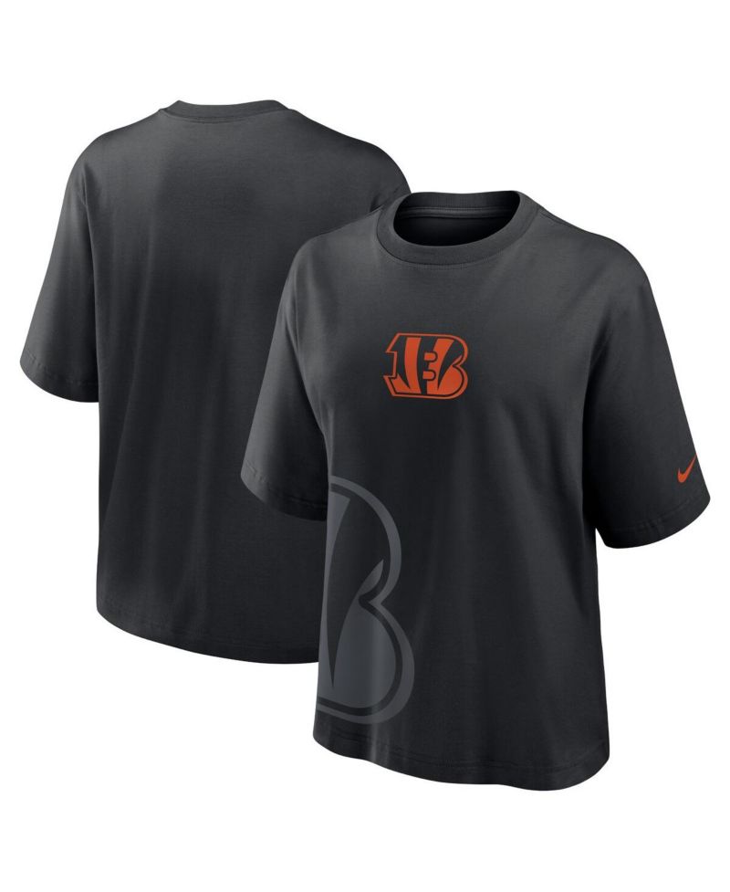 Women's Black Cincinnati Bengals Boxy T-Shirt