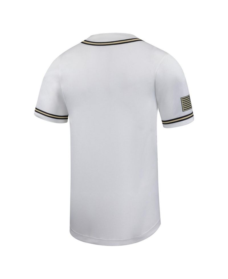 Men's White Army Black Knights Replica Baseball Jersey