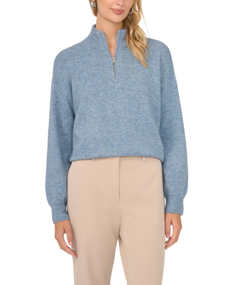 Women's Quarter-Zip Mock-Neck Sweater