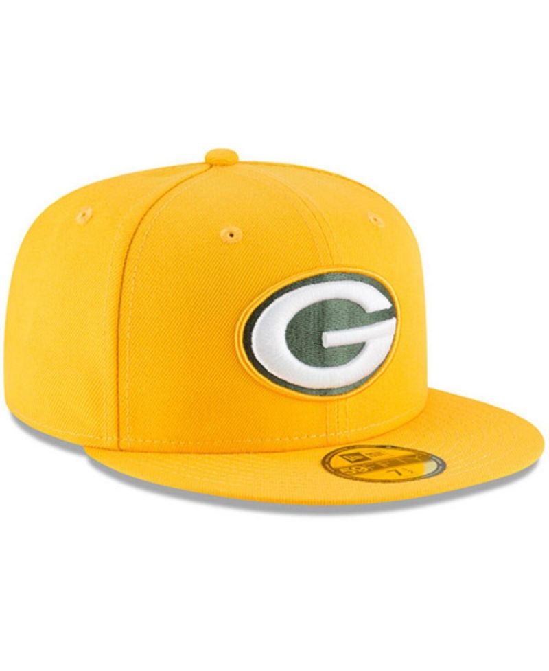 Men's Gold Green Bay Packers Omaha 59Fifty Hat