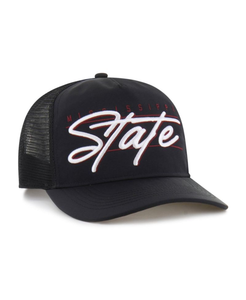 Men's and Women's '47 Black Mississippi State Bulldogs brrr&deg; Condor Mesh Hitch Adjustable Hat