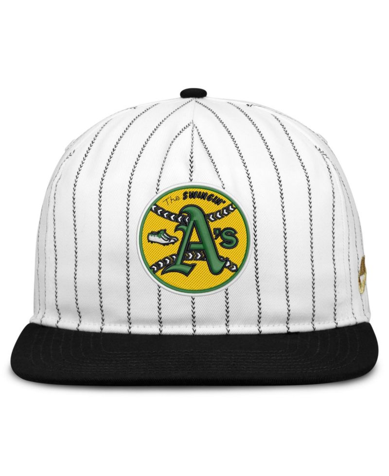 Men's White/Black Oakland Athletics Cooperstown Collection Pro Adjustable Hat