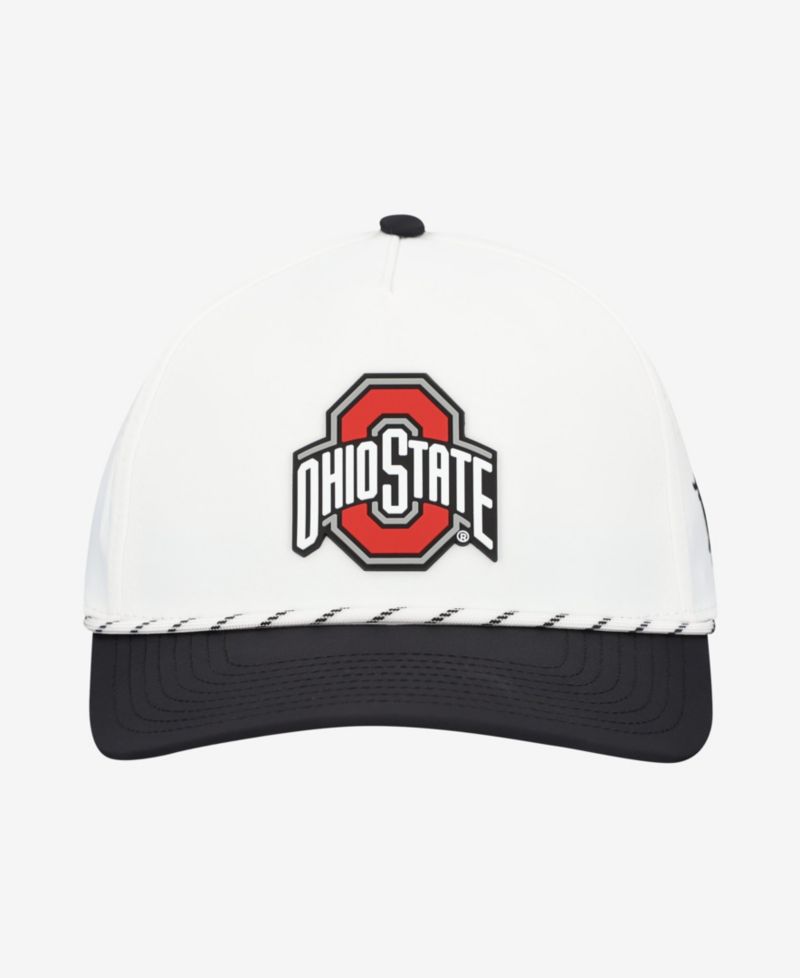 Men's White/Black Ohio State Buckeyes Classic Adjustable Rope Hat