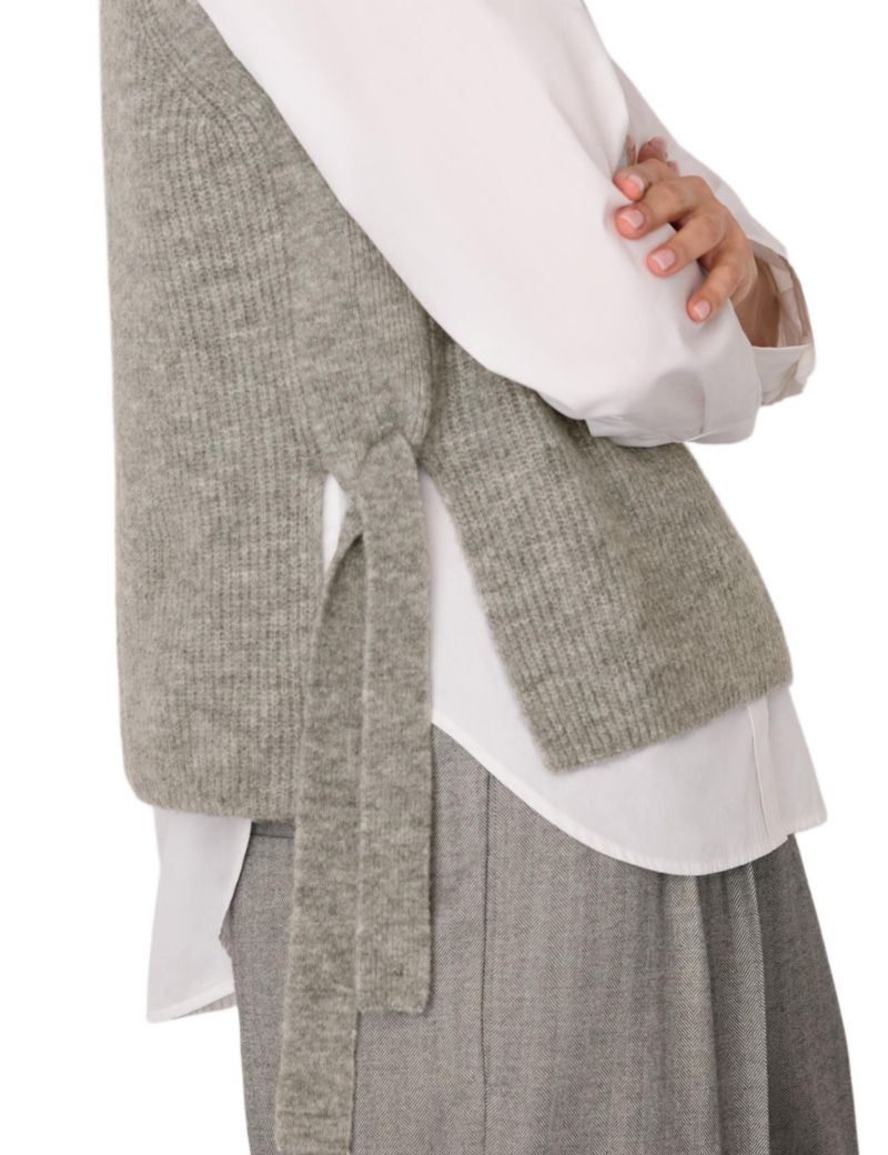Women's Wool Mix Side Tie Detail Tank