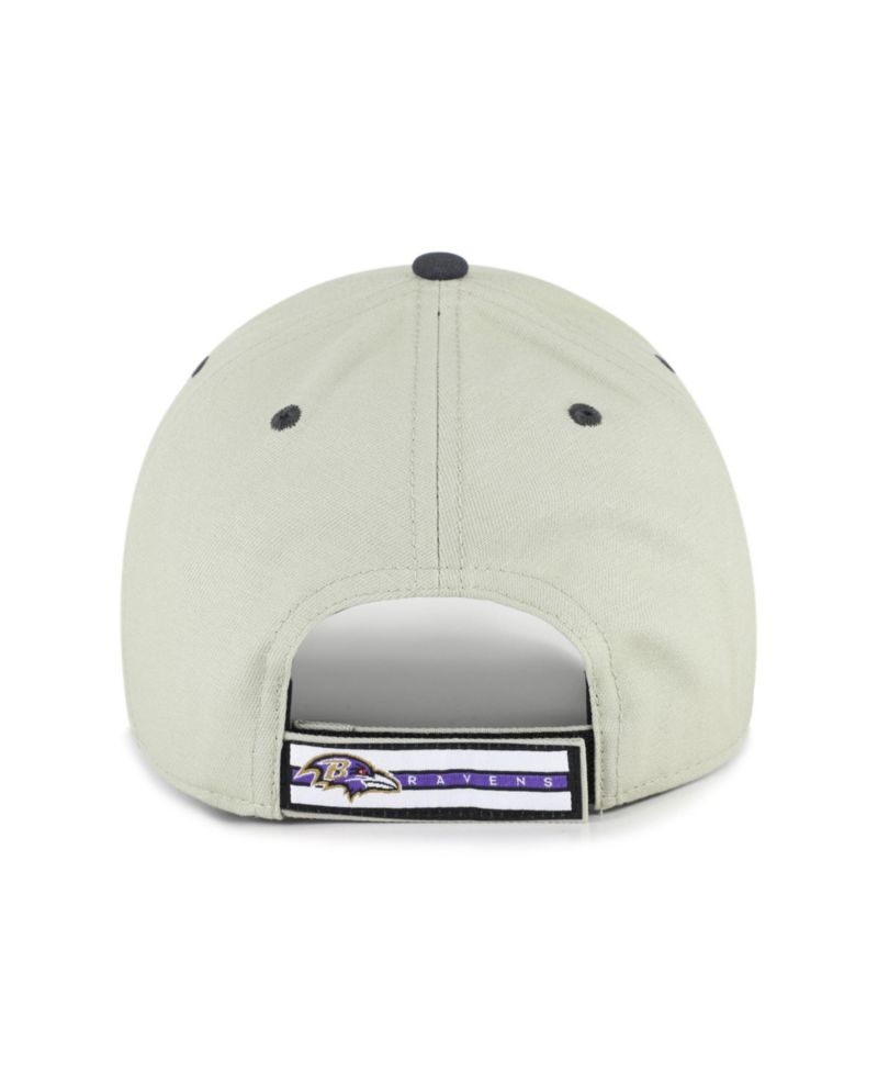 Men's '47 Gray/Black Baltimore Ravens Half Block Text MVP Adjustable Hat