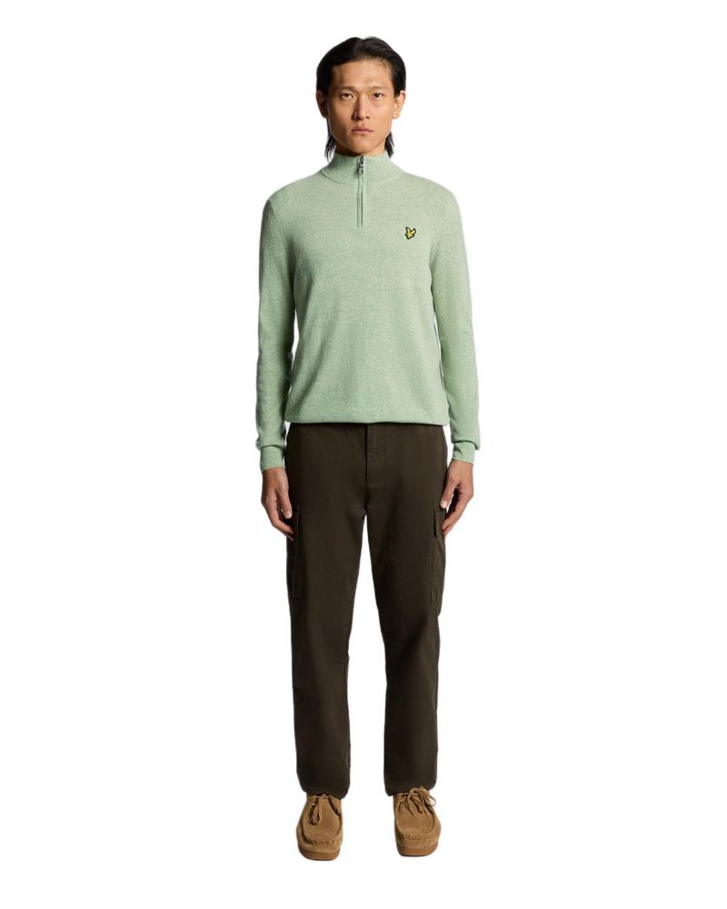 Men's Lambswool Blend Quarter Zip Sweater