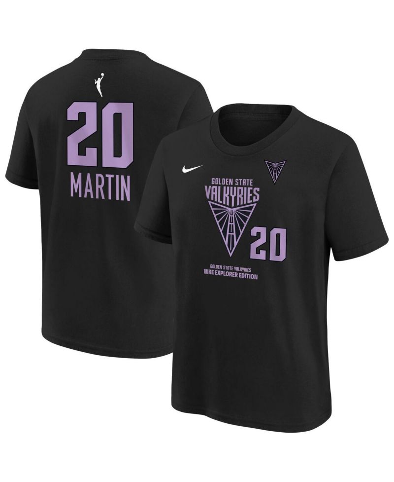 Big Boys and Girls Kate Martin Eclipse Black Golden State Valkyries Explorer Edition Name & Number T-Shirt