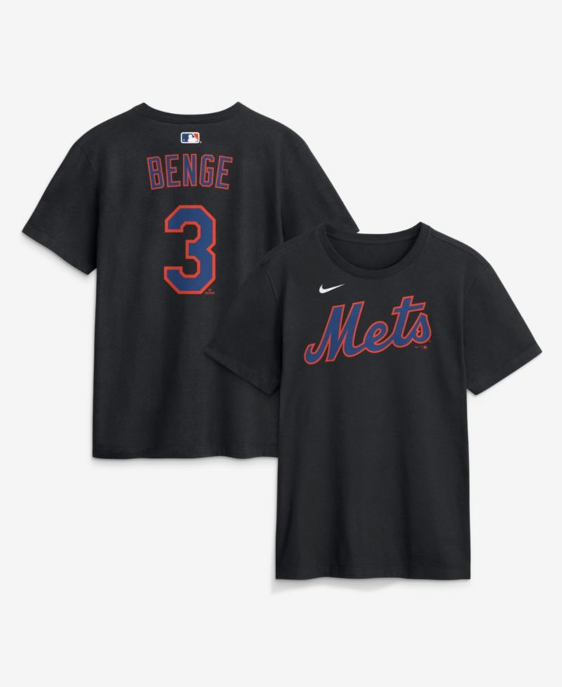 Men's Carson Benge Black New York Mets Name & Number T-Shirt