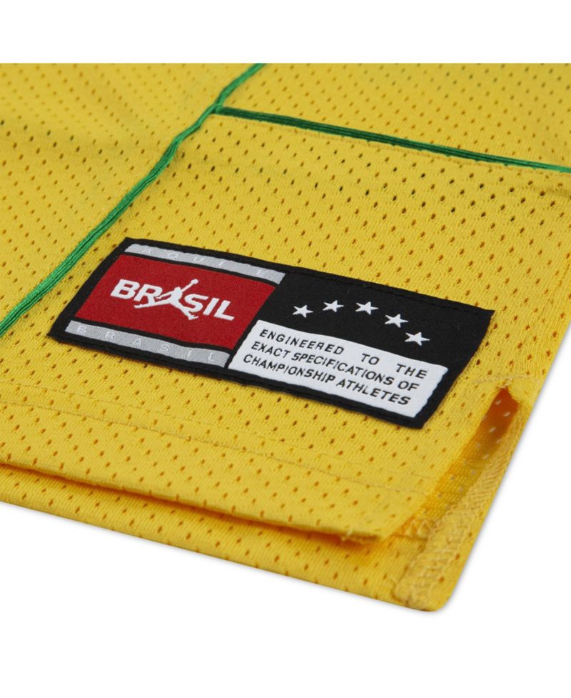 Big Boys and Girls Yellow Brazil National Team Mesh Basketball Fashion Jersey