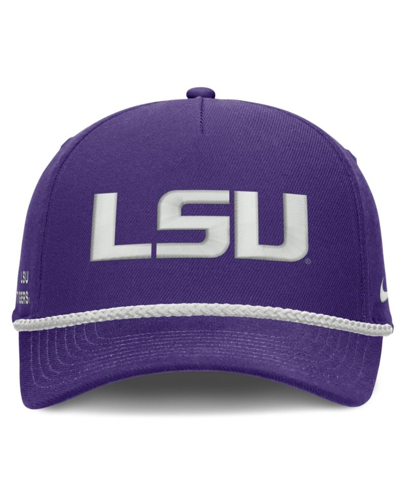 Men's and Women's Purple LSU Tigers Rope Rise Adjustable Hat