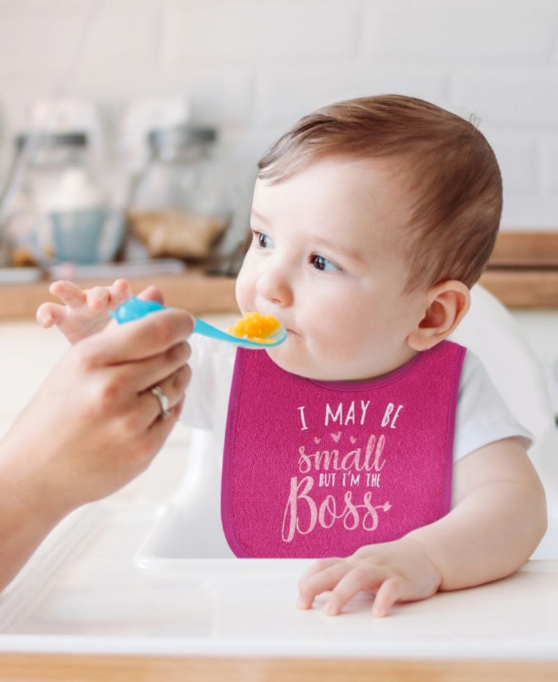 Cotton Feeding Baby Bib, 8pk Girls