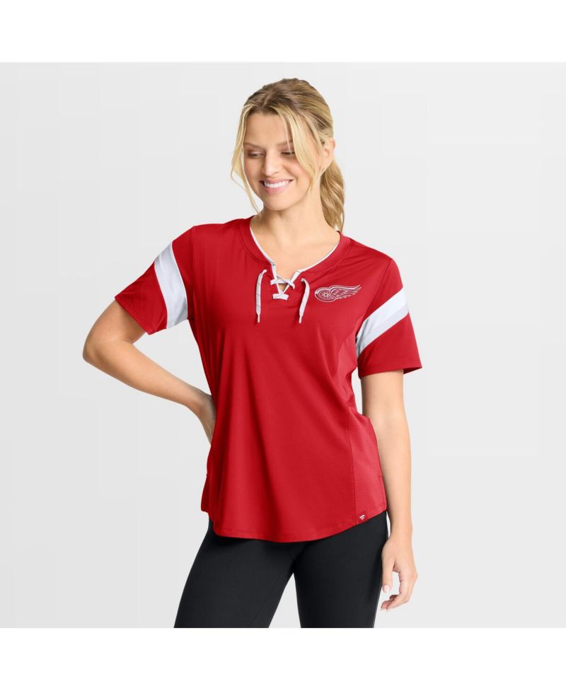 Women's Red Detroit Red Wings Offside Athena T-Shirt