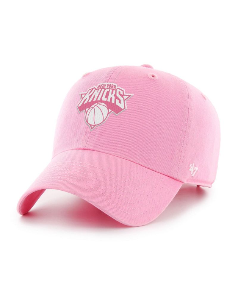 Men's and Women's '47 Pink New York Knicks Color Pack Clean Up Adjustable Hat