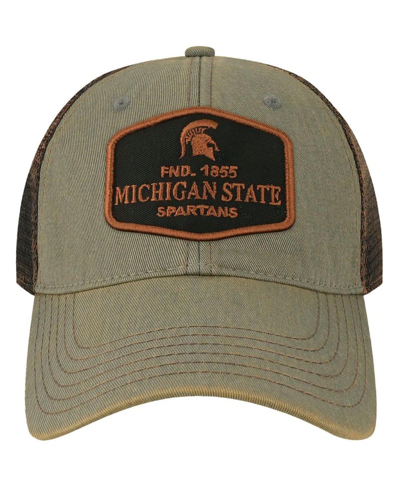 Men's Gray Michigan State Spartans Practice Old Favorite Trucker Snapback Hat