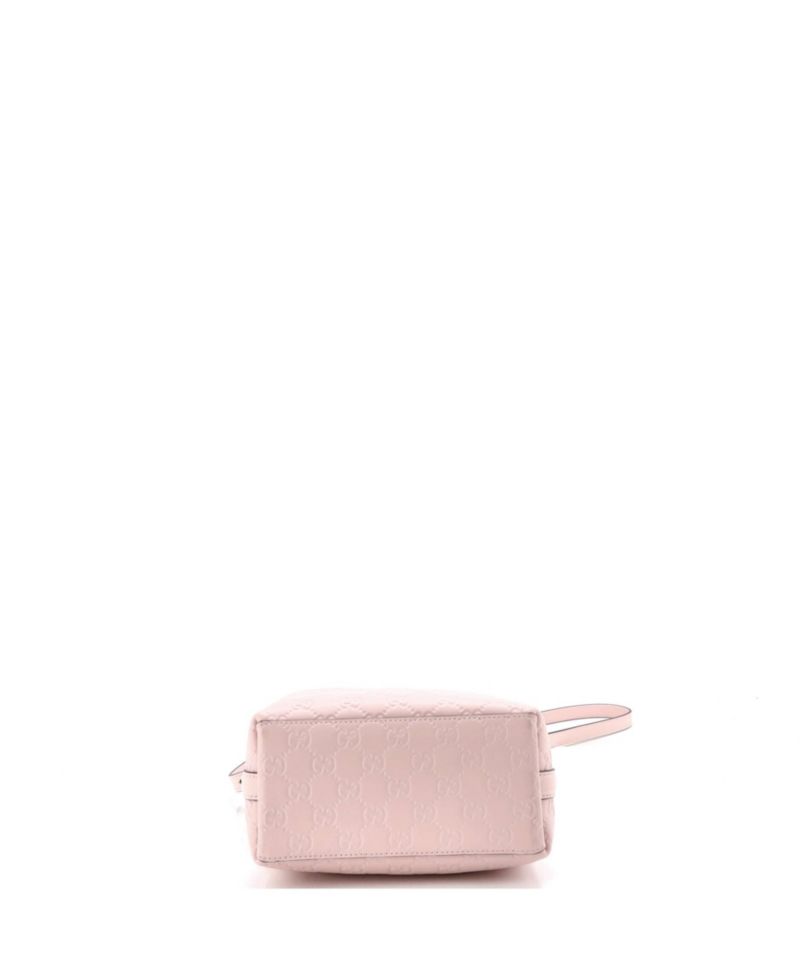 Small GG Emblem Bucket Bag GG Embossed Leather
