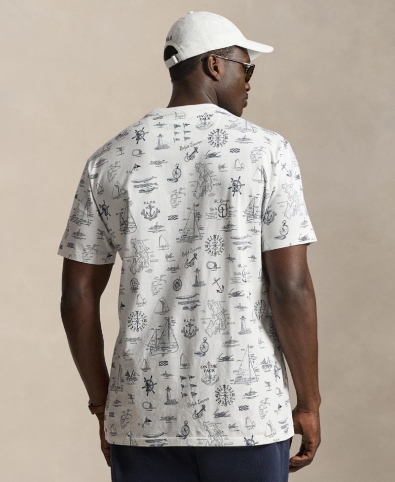 Men's Big & Tall Classic-Fit Nautical Print Jersey T-Shirt
