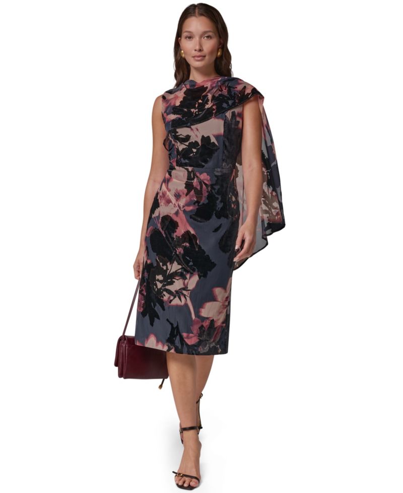 Women's Floral Sheath Sleeveless Dress