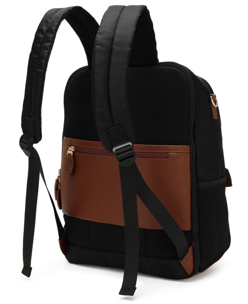 Luxe Journey 15.5" Twill and Faux Leather Backpack