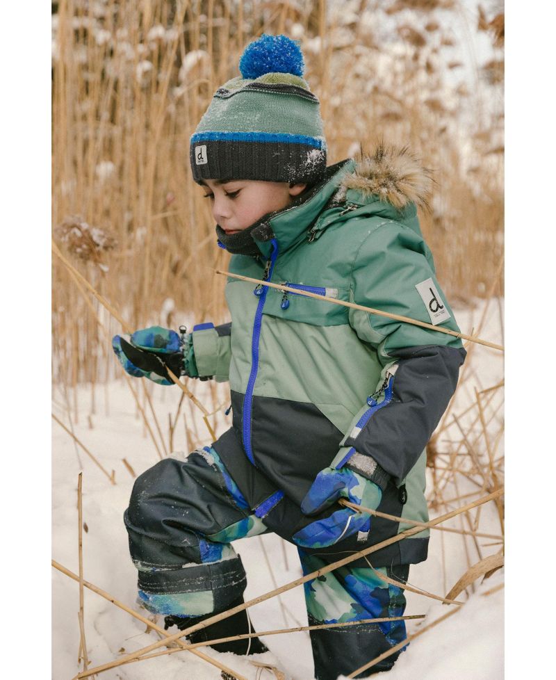 Little and Big Boy 6-14 Two Piece Play Snowsuit Colorblock with Camouflage Pants