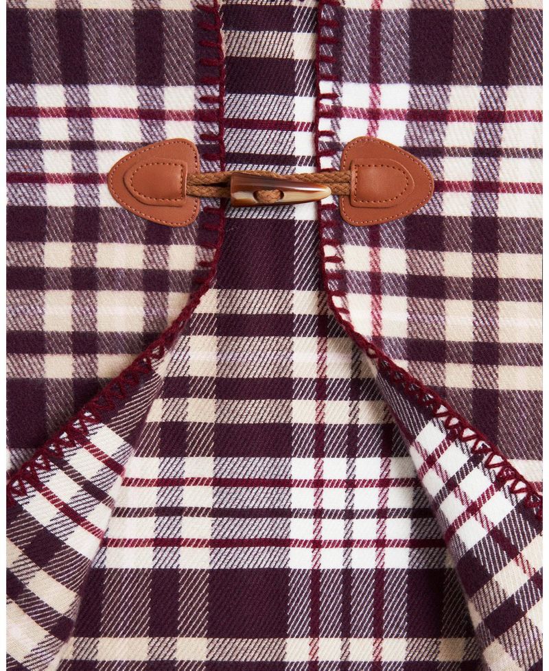 Women's Caramel and Chocolate Check Cape