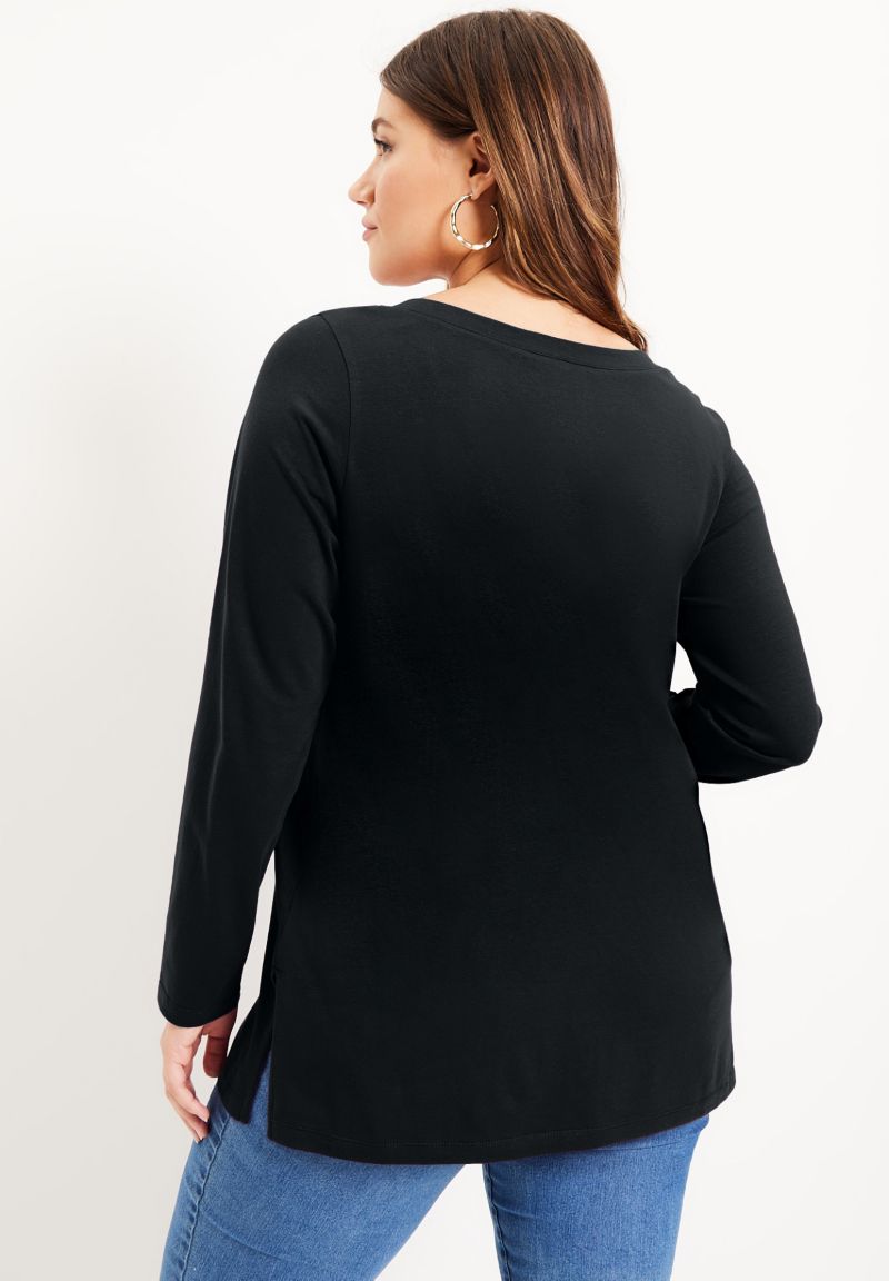Women's June + Vie Long-Sleeve V-Neck One + Only Tunic