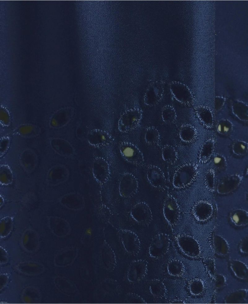 Women's Gathered Eyelet Top