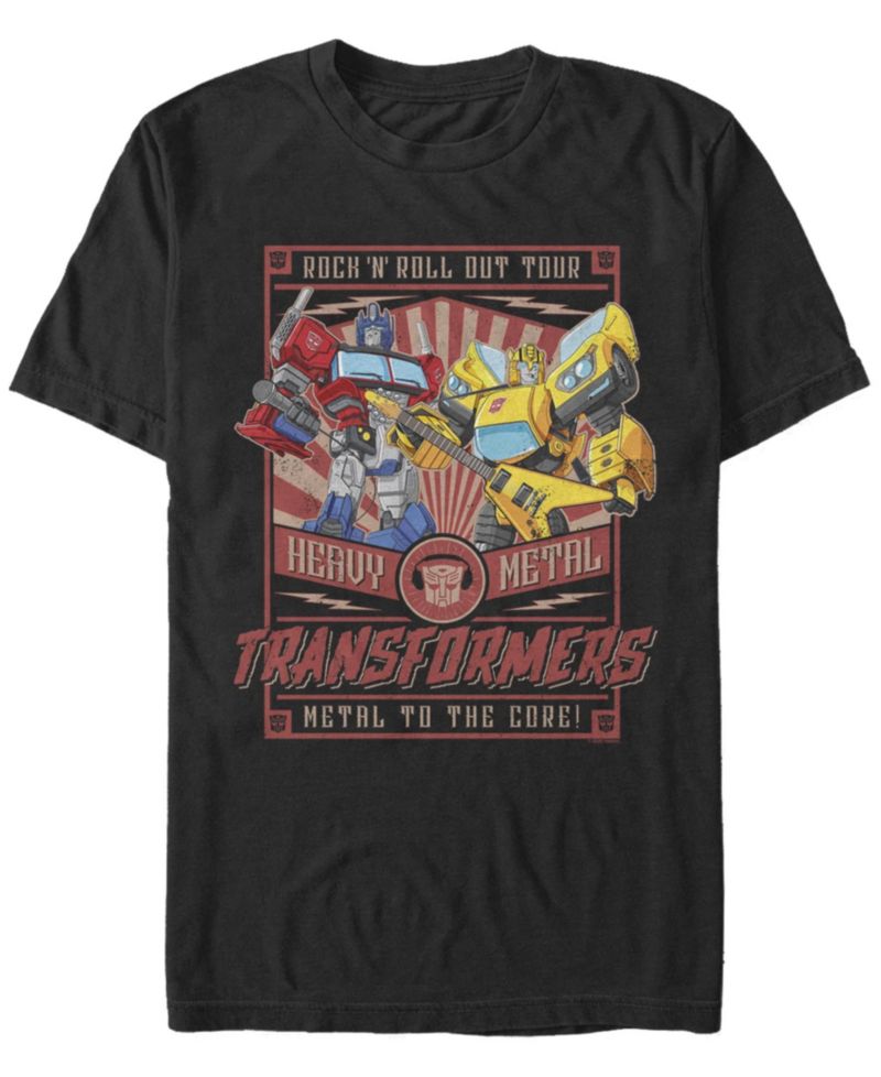 Men's Heavy Metal Poster Short Sleeve Crew T-shirt