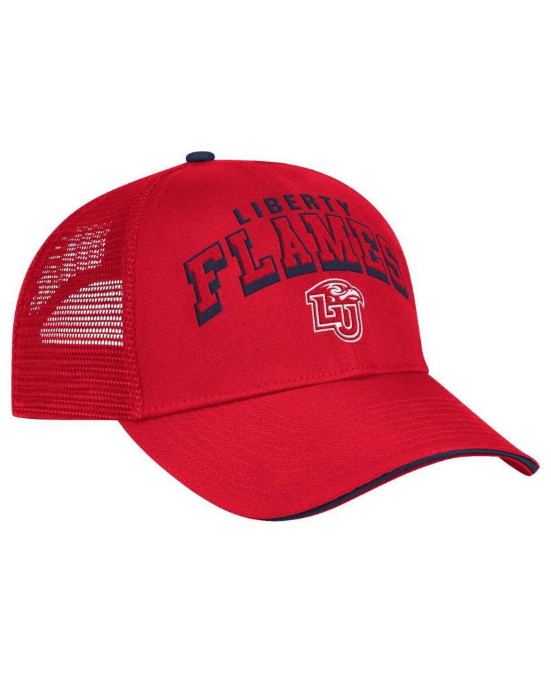 Men's Red Liberty Flames Wyatt Primary Team Trucker Adjustable Hat