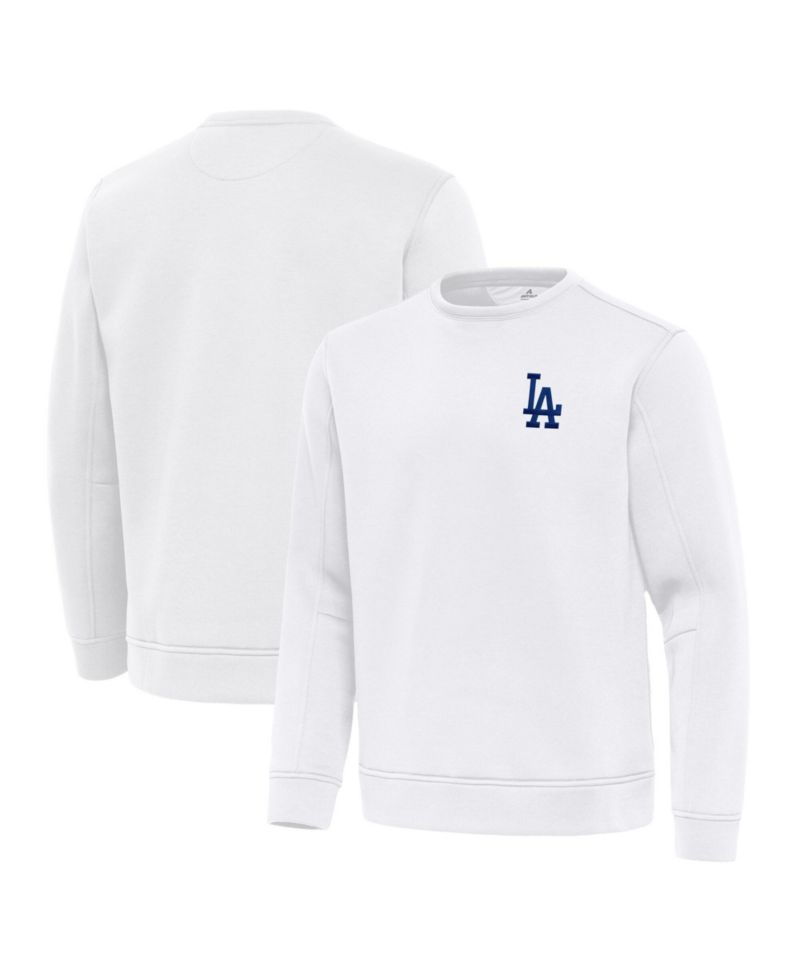 Men's White Los Angeles Dodgers Relevant Lightweight Pullover Sweatshirt