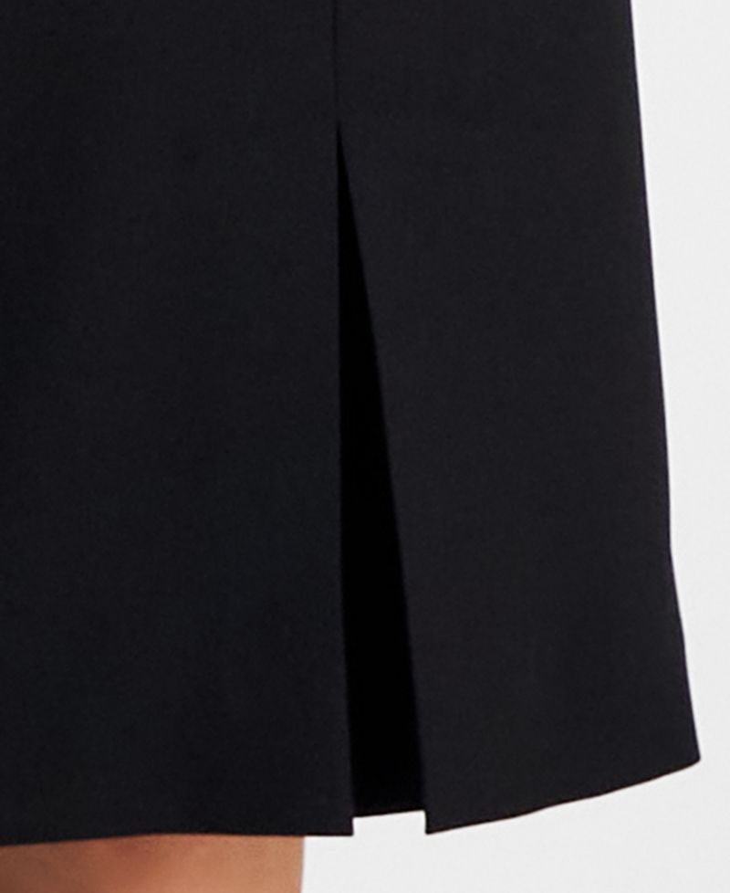 Women's Houndstooth Jacket & Pleated Pencil 2 Piece Skirt Suit