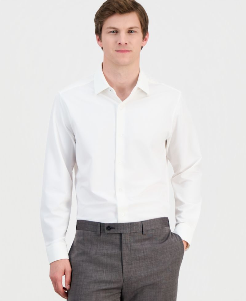 Men's Slim-Fit Performance Four-Way Stretch Dress Shirt