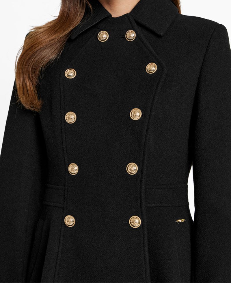 Women's Double-Breasted Skirted Coat, Created for Macy's