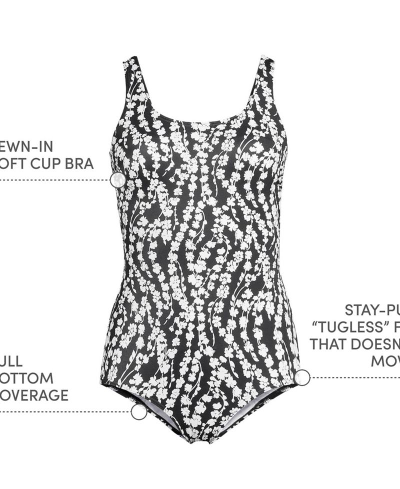 Women's DD-Cup Tugless Low Leg One Piece Swimsuit