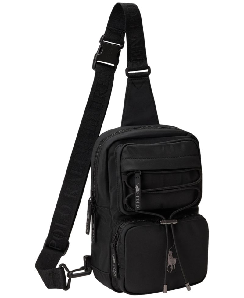 Men's Logo-Trim Crossbody Sling Bag