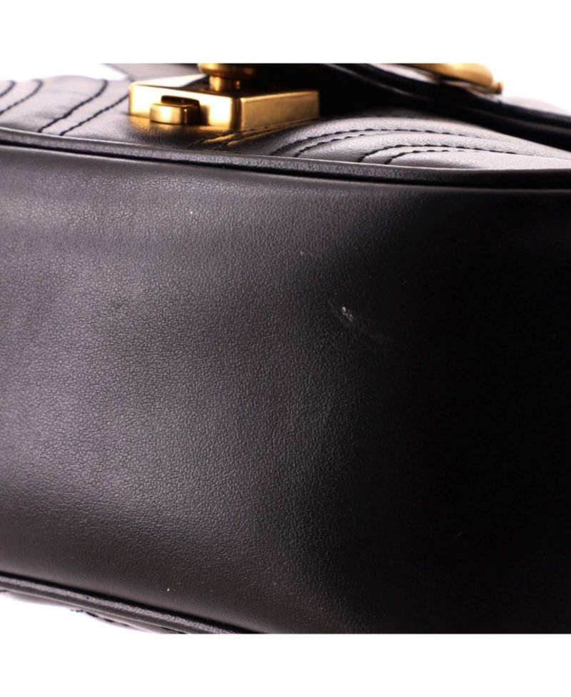 Mini GG Marmont Square Flap Bag Matelasse Leather