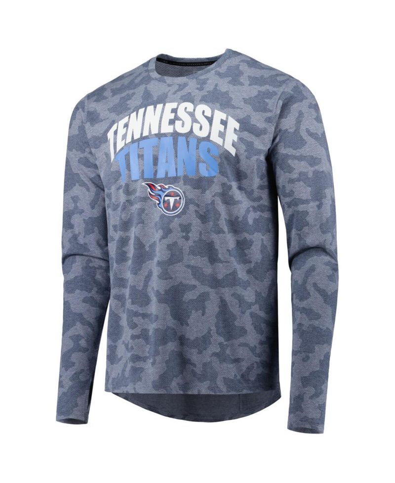 Men's Navy Tennessee Titans Performance Camo Long Sleeve T-shirt