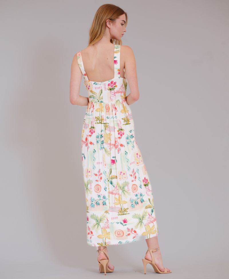 Women's Sleeveless Sweetheart Midi Dress