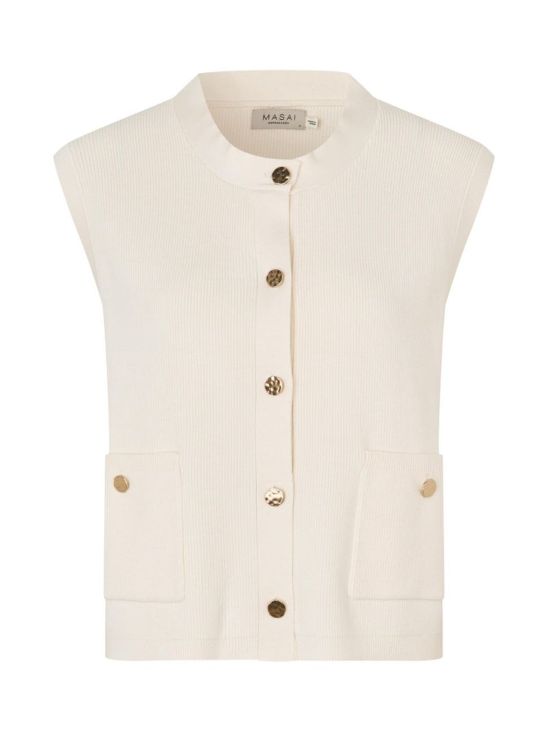 Women's MaLossan Button-Front Crew Neck Knit Vest