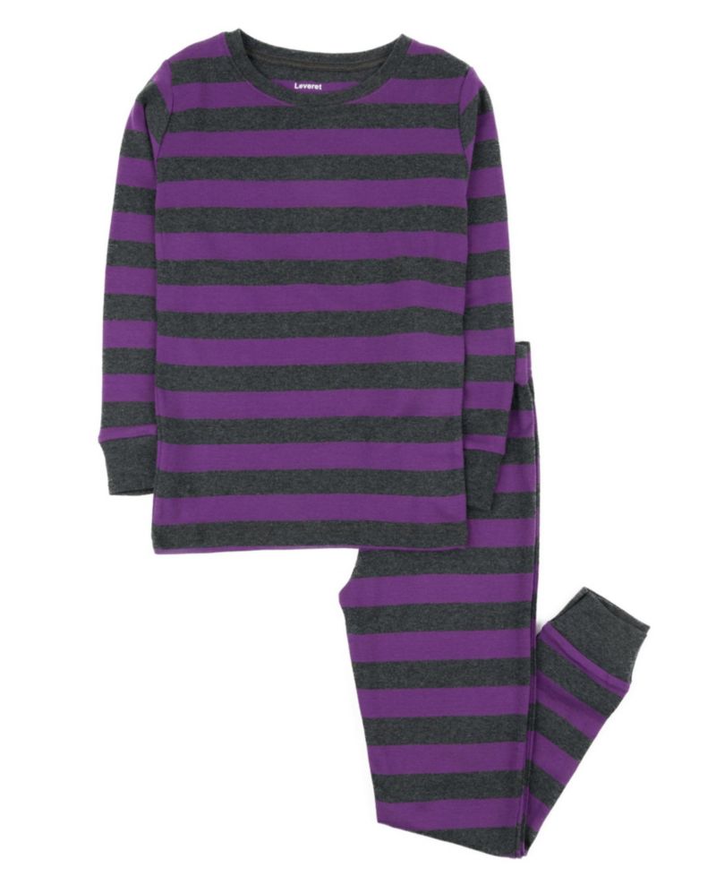 Baby Two Piece Cotton Striped Holiday Pajamas