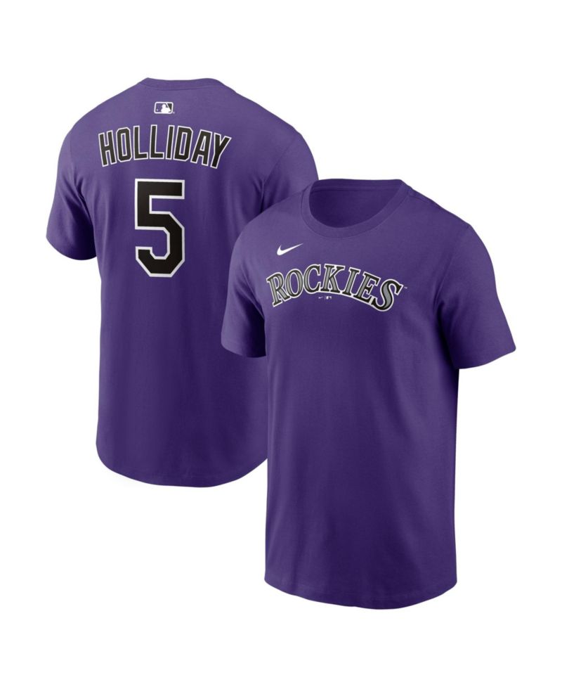 Men's Matt Holliday Purple Colorado Rockies Cooperstown Collection Name Number T-Shirt