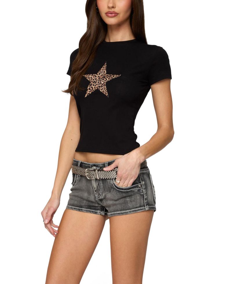 Women's Narla Leopard Star T Shirt