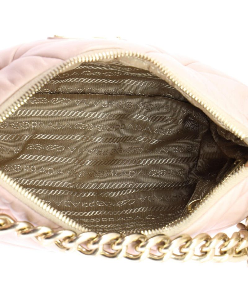 Small System Re-Edition Shoulder Bag Quilted Nappa Leather