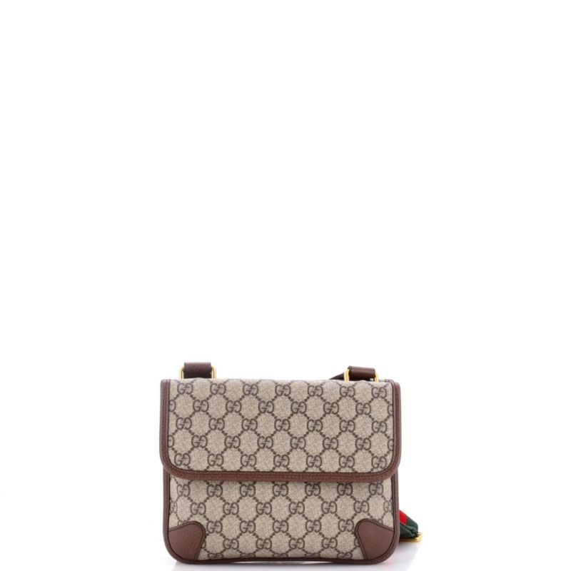 Small Neo Vintage Flap Messenger GG Coated Canvas