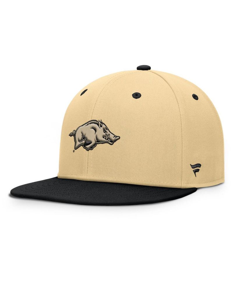 Men's Gold/Black Arkansas Razorbacks Balance Fitted Hat