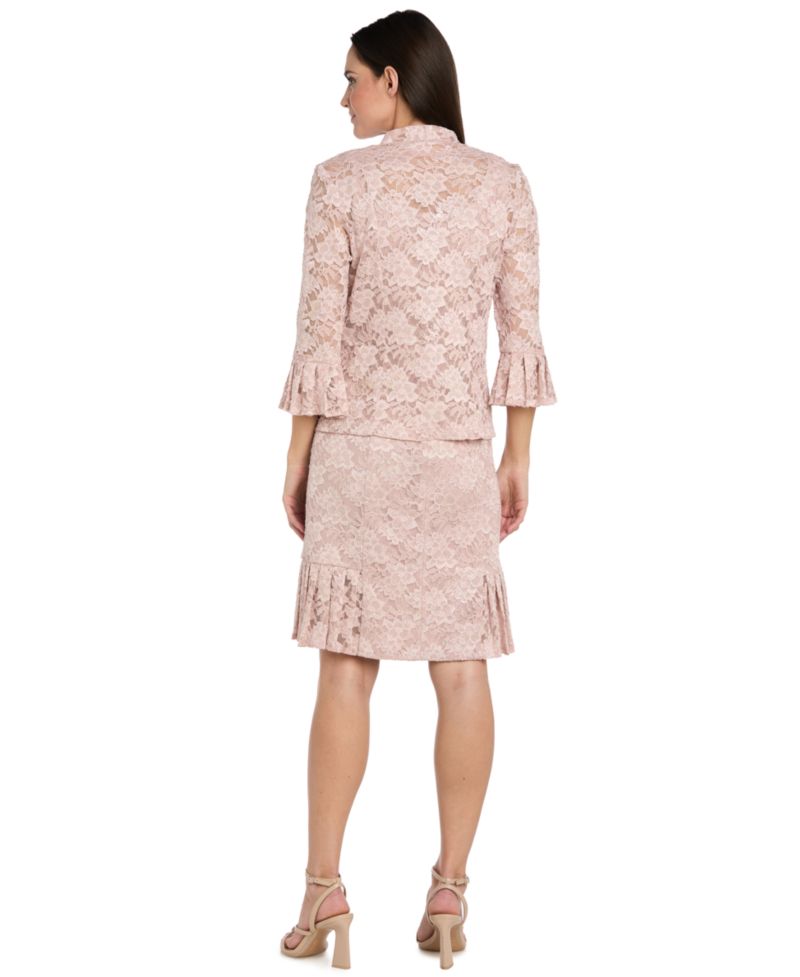 Petite Lace Pleat Hem-Jacket Dress