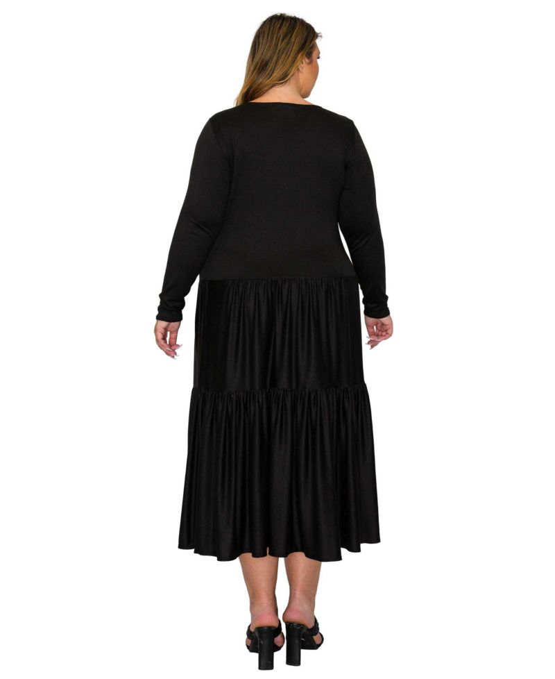 Plus Size Eliana Tiered Midi Dress