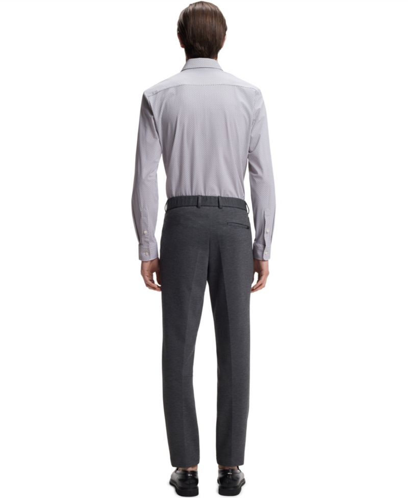 Men's Printed Performance-Stretch Jersey Slim-Fit Dress Shirt