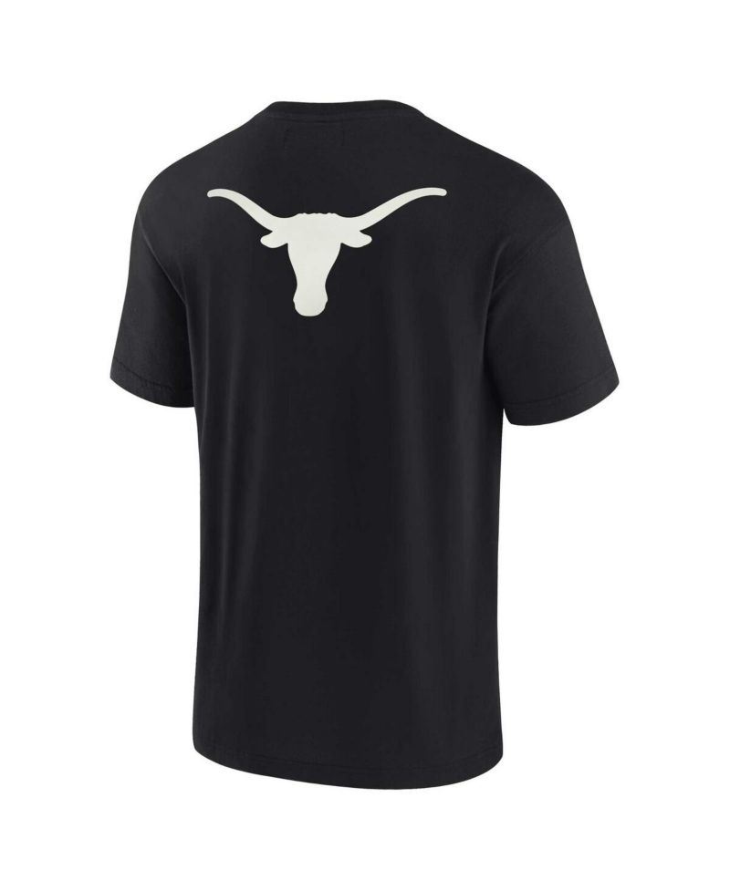 Men's and Women's Black Texas Longhorns Super Soft Short Sleeve T-shirt