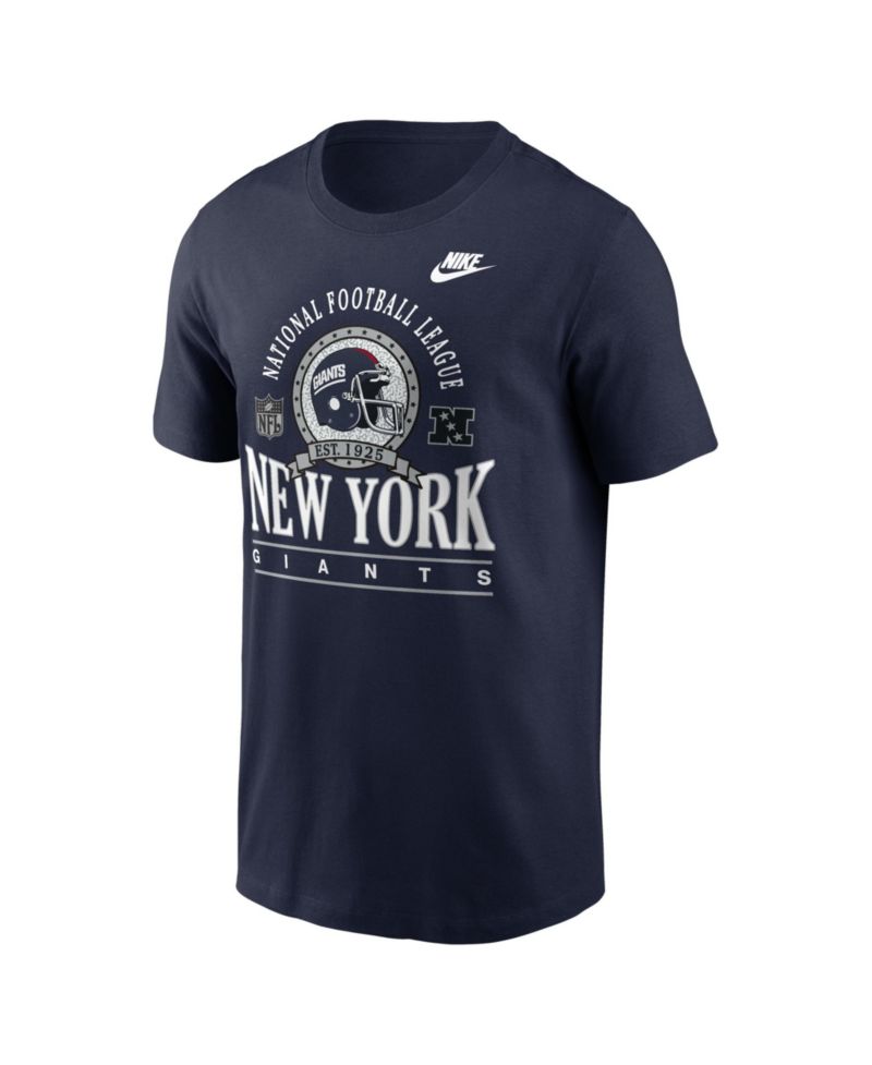 Men's Navy New York Giants Rewind Team Spirit Essential Cotton T-Shirt
