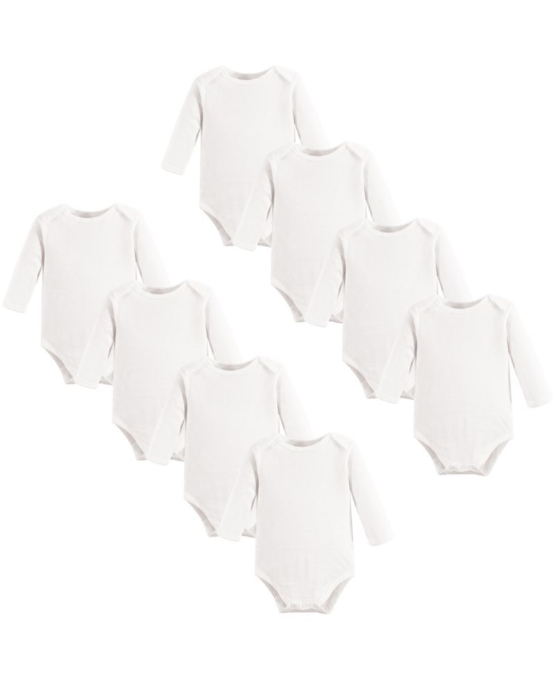 8Pk Long Sleeve Natural Bodysuits